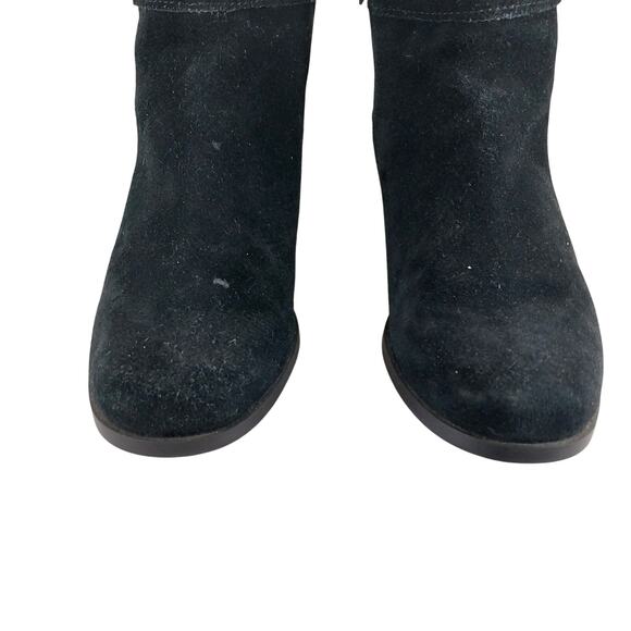 UGG! "KOOLABURRA" BLACK GENUINE SUEDE LEATHER CHUNKY HEEL ANKLE BOOTS! SZ 8M - Picture 5 of 10